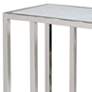 Thumbnail2 of Echelon 11" Wide White Marble Polished Nickel Sofa Hugger Table more views