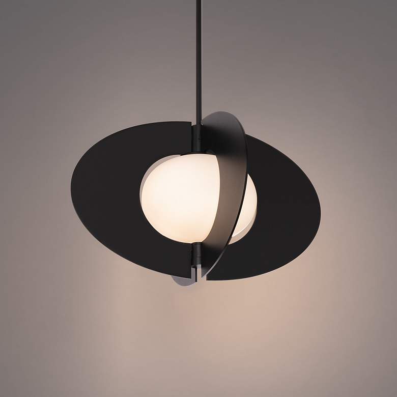 Image 3 Echelon 15.38"H x 24"W 1-Light Pendant in Black more views