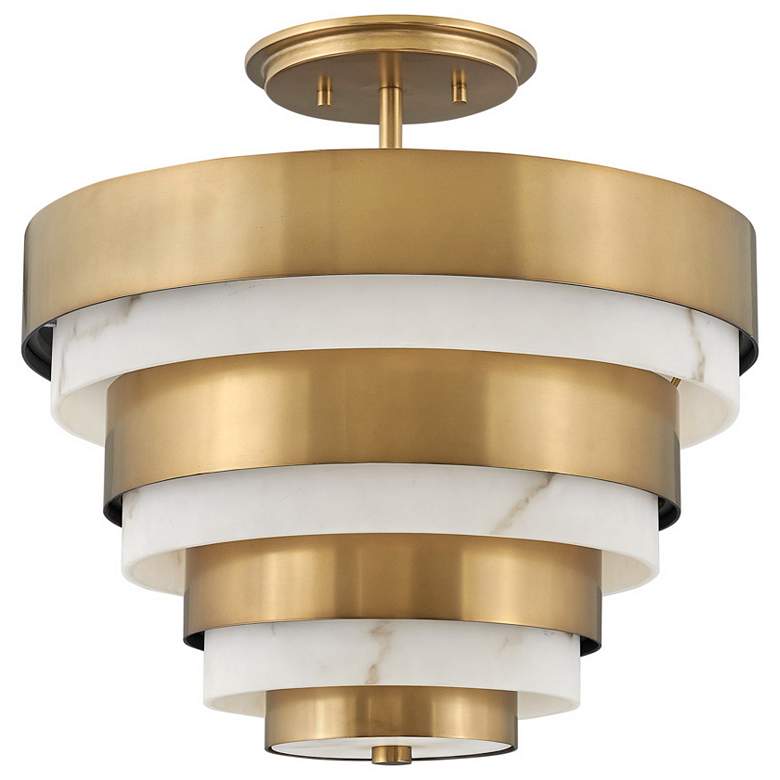 Image 1 Echelon 15 1/2" Wide Brass Foyer Pendant by Hinkley Lighting