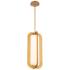 Echelon 21.63"H x 9"W 1-Light Pendant in Aged Brass