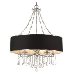 Echelon 26 1/4&quot; Wide 5-Light Chandelier in Chrome with Tuxedo Shade