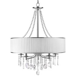 Echelon 26 1/4&quot; Wide Chrome and Crystal Shaded Chandelier