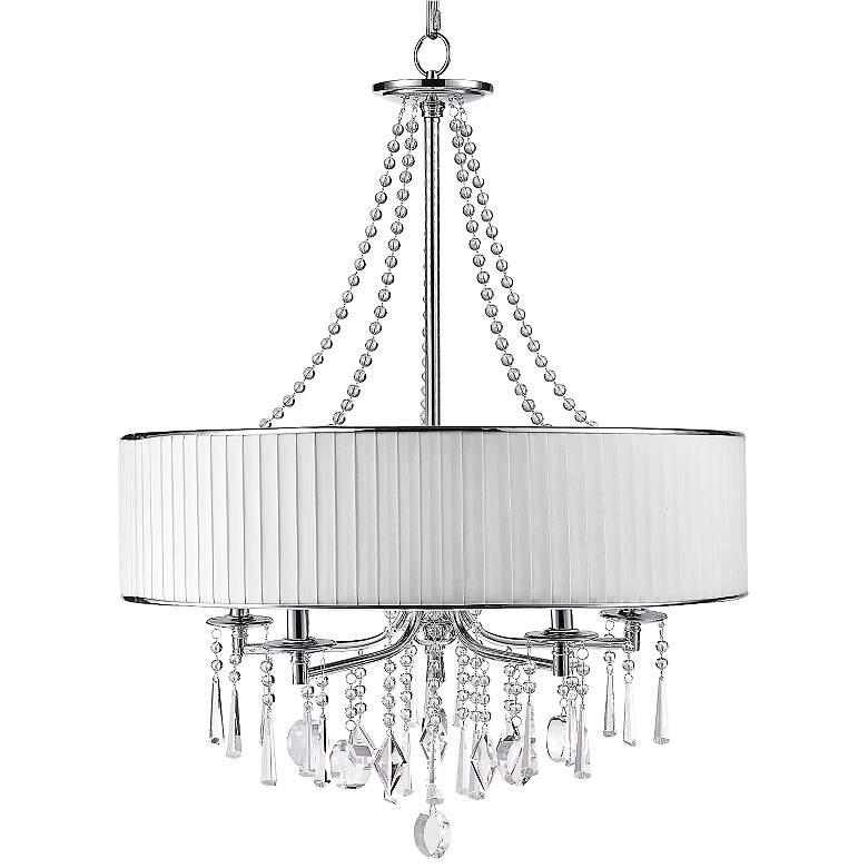 Image 2 Echelon 26 1/4" Wide Chrome and Crystal Shaded Chandelier