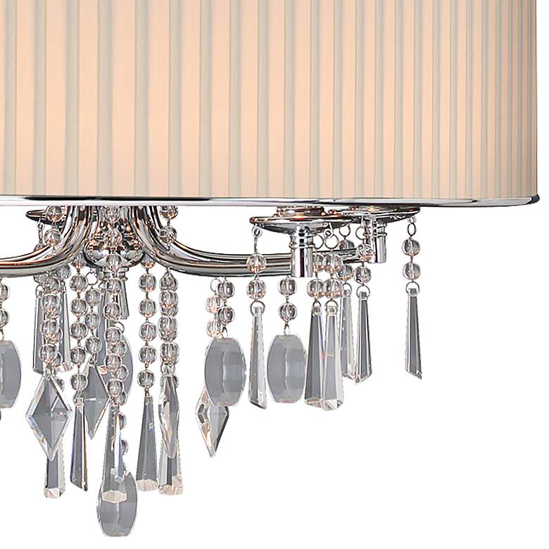 Image 3 Echelon 26 1/4" Wide Chrome and Crystal Shaded Chandelier more views