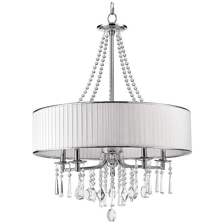 Image 4 Echelon 26 1/4" Wide Chrome and Crystal Shaded Chandelier more views