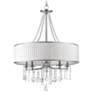 Echelon 26 1/4" Wide Chrome and Crystal Shaded Chandelier