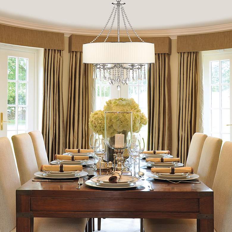 Image 6 Echelon 26 1/4" Wide Chrome and Crystal Shaded Chandelier more views