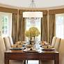 6_Echelon 26 1/4" Wide Chrome and Crystal Shaded Chandelier more views