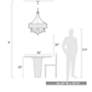 7_Echelon 26 1/4" Wide Chrome and Crystal Shaded Chandelier more views