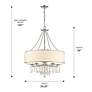 Echelon 26 1/4" Wide Chrome and Crystal Shaded Chandelier