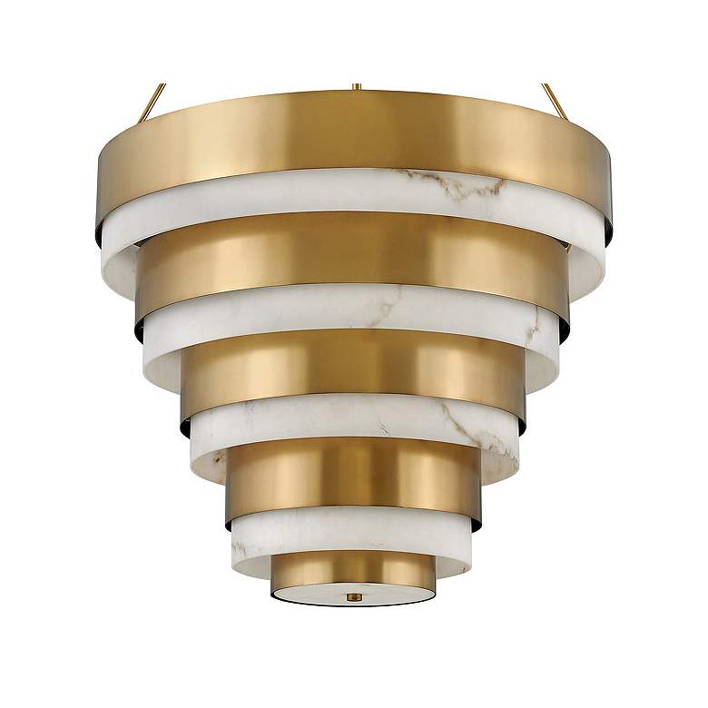 Image 3 Echelon 27 1/4" Wide Brass 8-Light Multi-Tier Chandelier more views