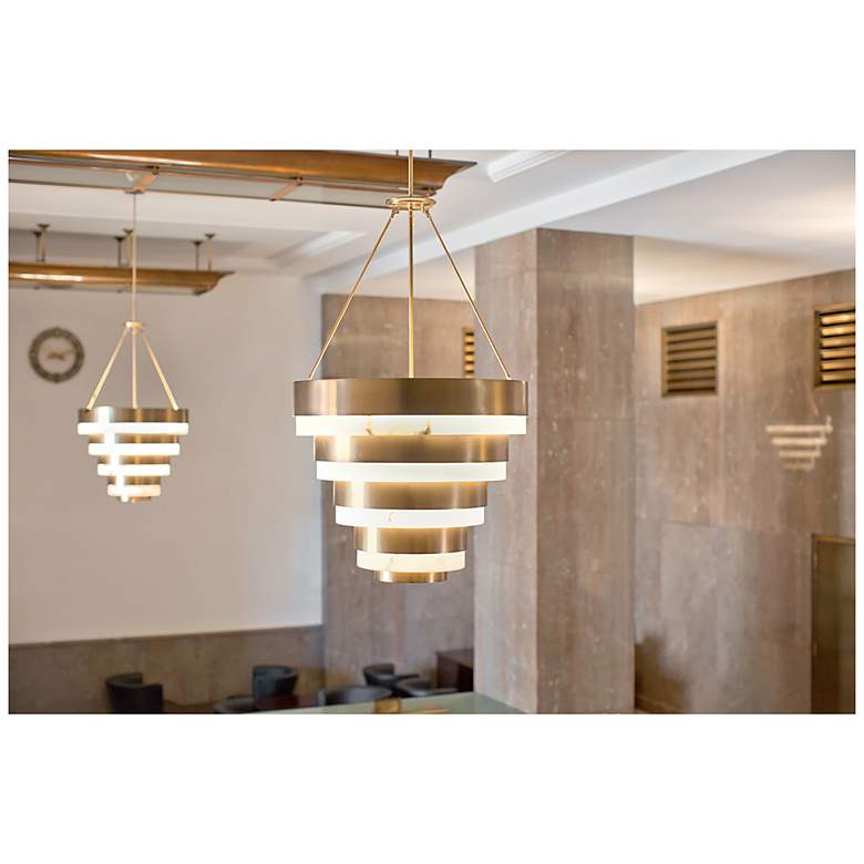 Image 4 Echelon 27 1/4" Wide Brass 8-Light Multi-Tier Chandelier more views