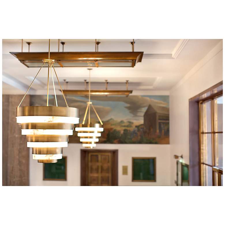 Image 5 Echelon 27 1/4" Wide Brass 8-Light Multi-Tier Chandelier more views