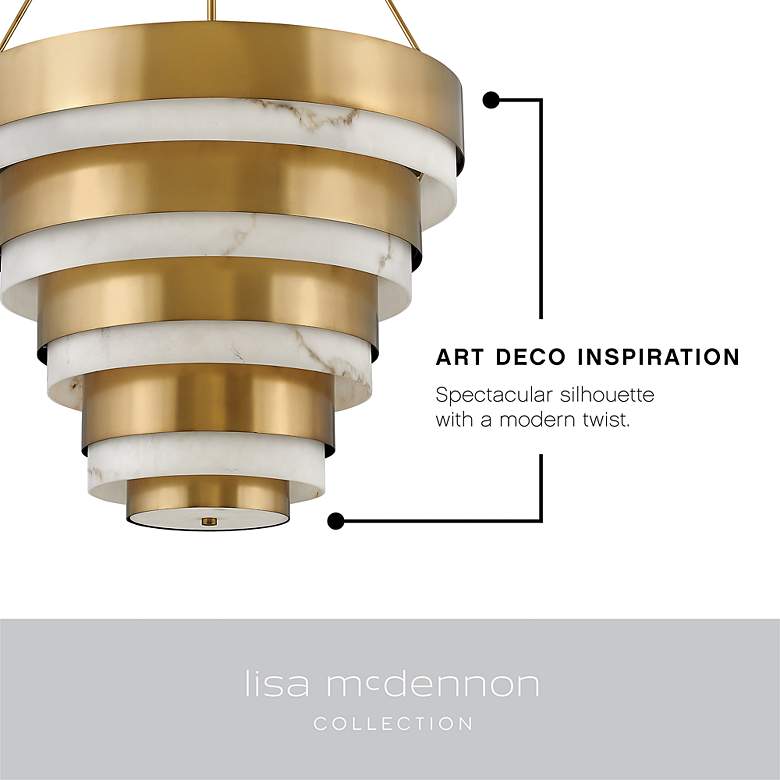 Image 6 Echelon 27 1/4" Wide Brass 8-Light Multi-Tier Chandelier more views