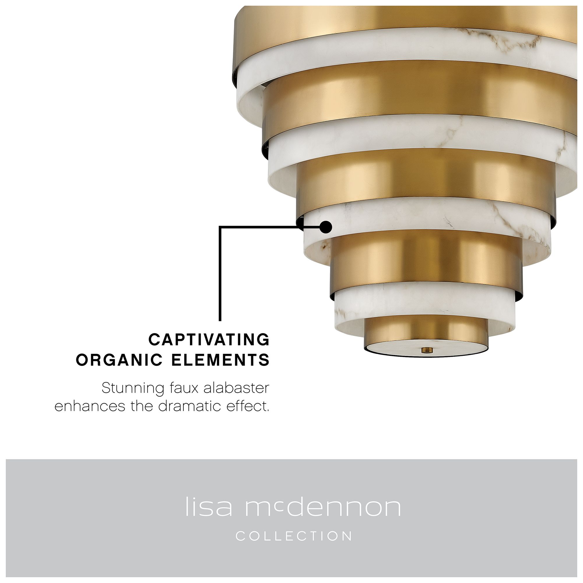 Echelon 27 1/4" Wide Brass 8-Light Multi-Tier Chandelier