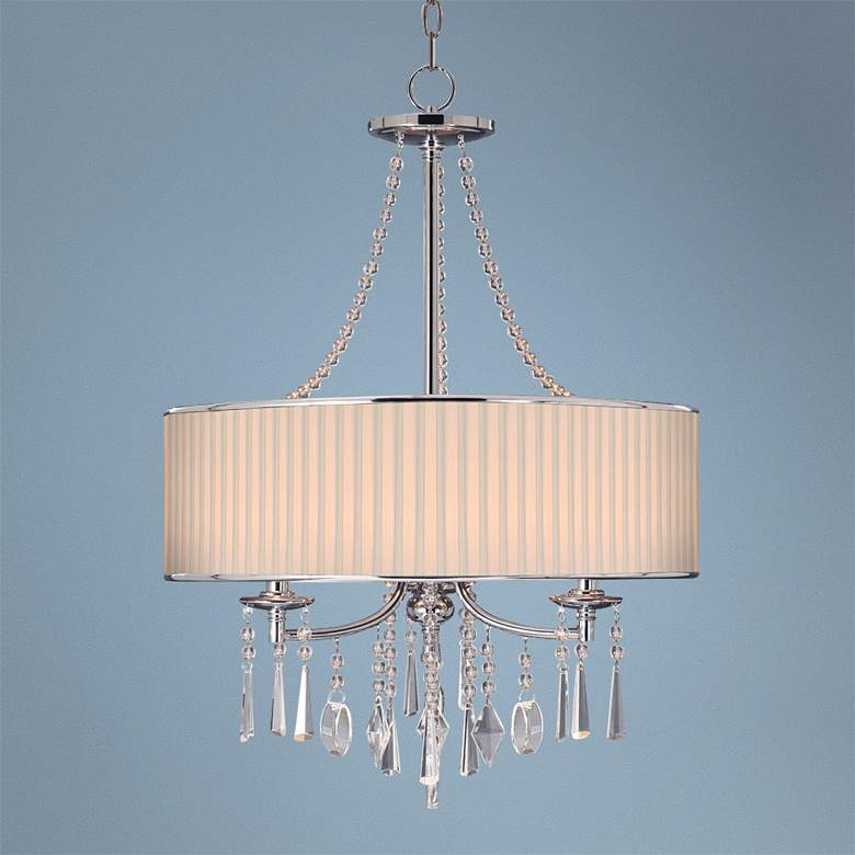 Image 1 Echelon Crystals and Bridal Shade 21 inch Wide Pendant Light