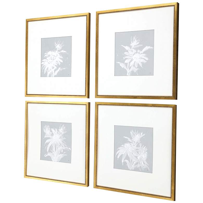 Image 4 Echinacea 20" Square 4-Piece Giclee Framed Wall Art Set more views