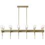 Echo 13.8" Wide 12-Light Modern Brass Linear Pendant
