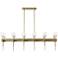 Echo 13.8" Wide 12-Light Modern Brass Linear Pendant