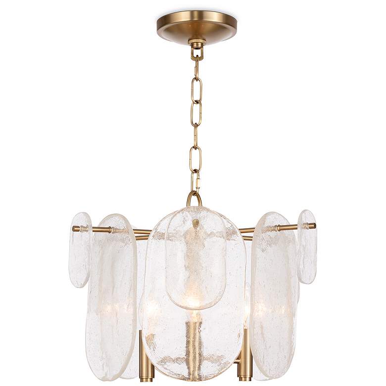 Image 1 Echo 15 1/2" Wide Natural Brass 3-Light Pendant