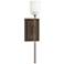 Echo 16.2" High Bronze Sconce With Cast Glass Shade
