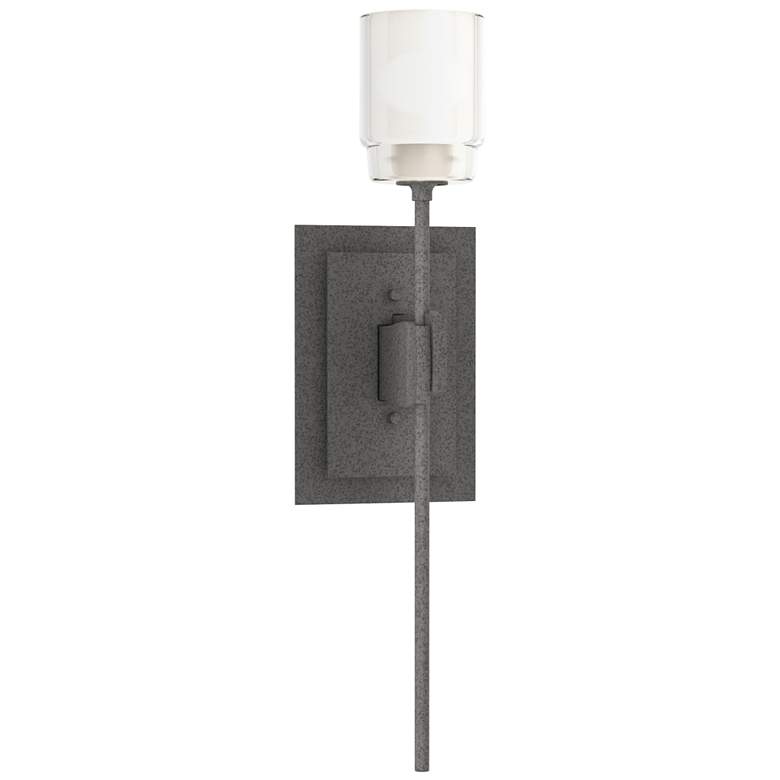 Image 1 Echo 16.2" High Natural Iron Sconce With Cast Glass Shade