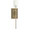 Echo 16.2" High Soft Gold Sconce With Cast Glass Shade