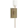Echo 16.2" High Soft Gold Sconce With Cast Glass Shade