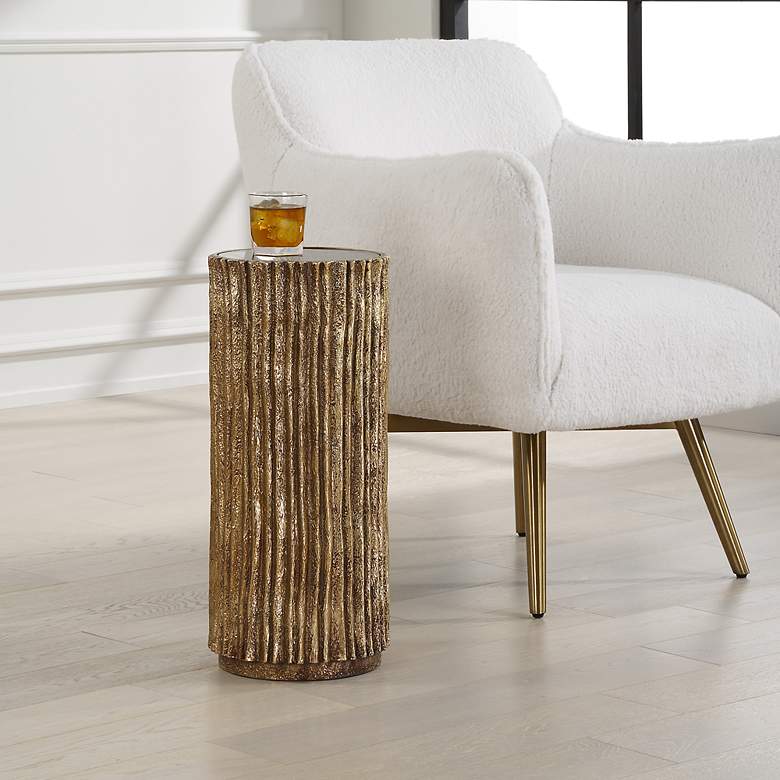 Image 1 Echo 22 1/2" High Brass Drink Table