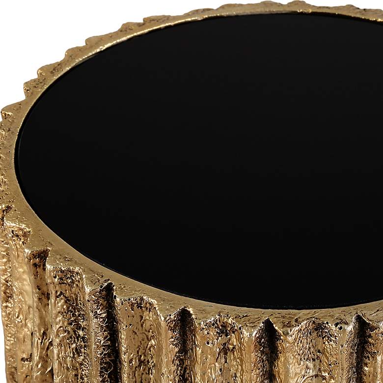 Image 3 Echo 22 1/2" High Brass Drink Table more views