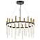 Echo 26" Wide Black LED Ring Chandelier