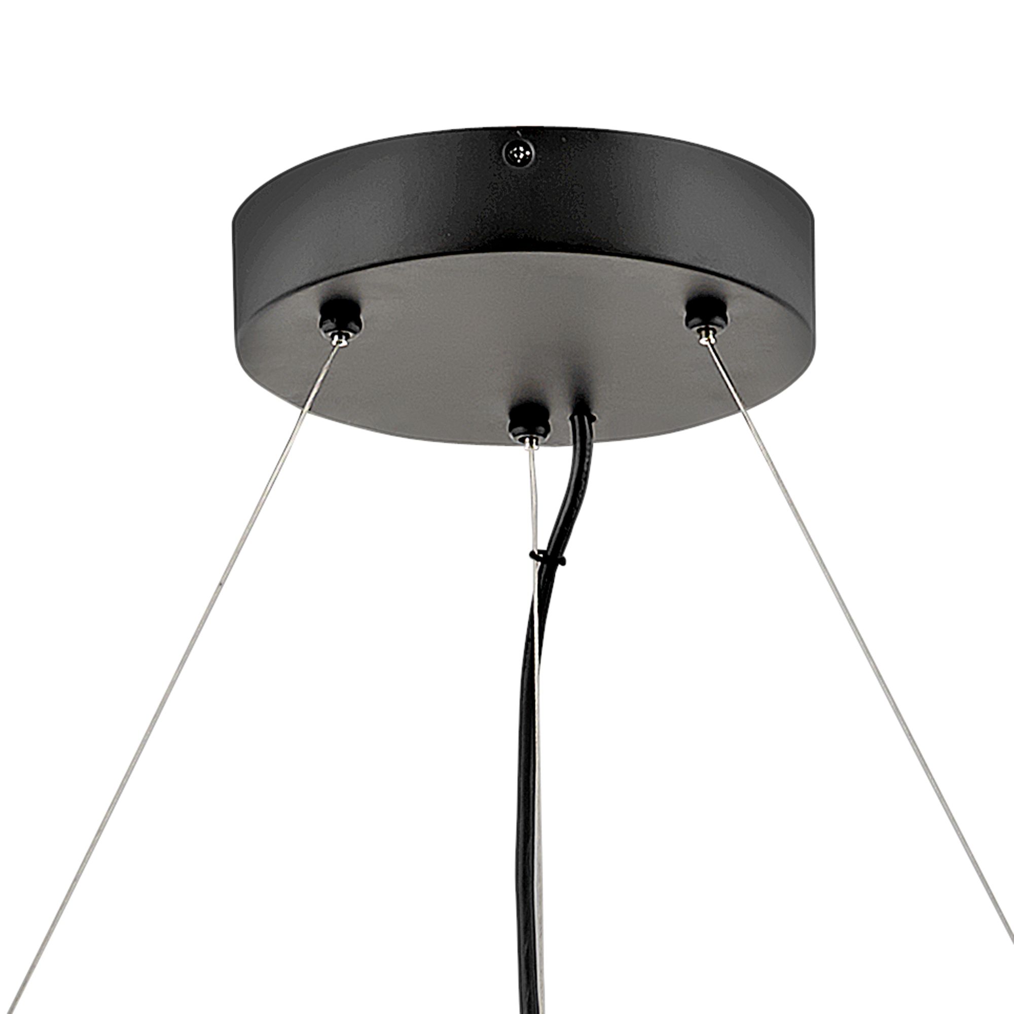 Thumbnail4 of Echo 26" Wide Black LED Ring Chandelier more views