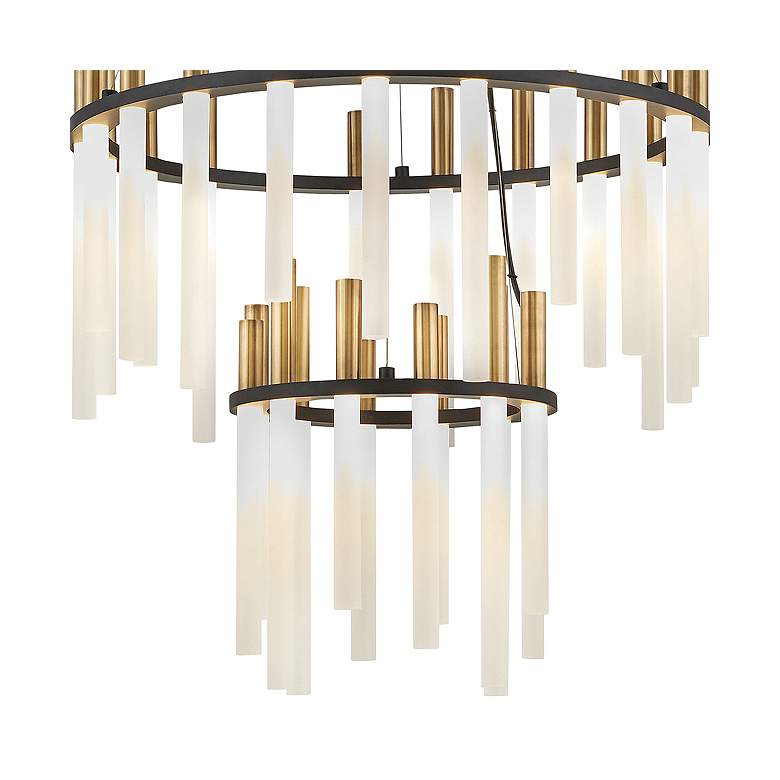 Image 2 Echo 26" Wide Heritage Brass Black 33-Light LED Chandelier more views