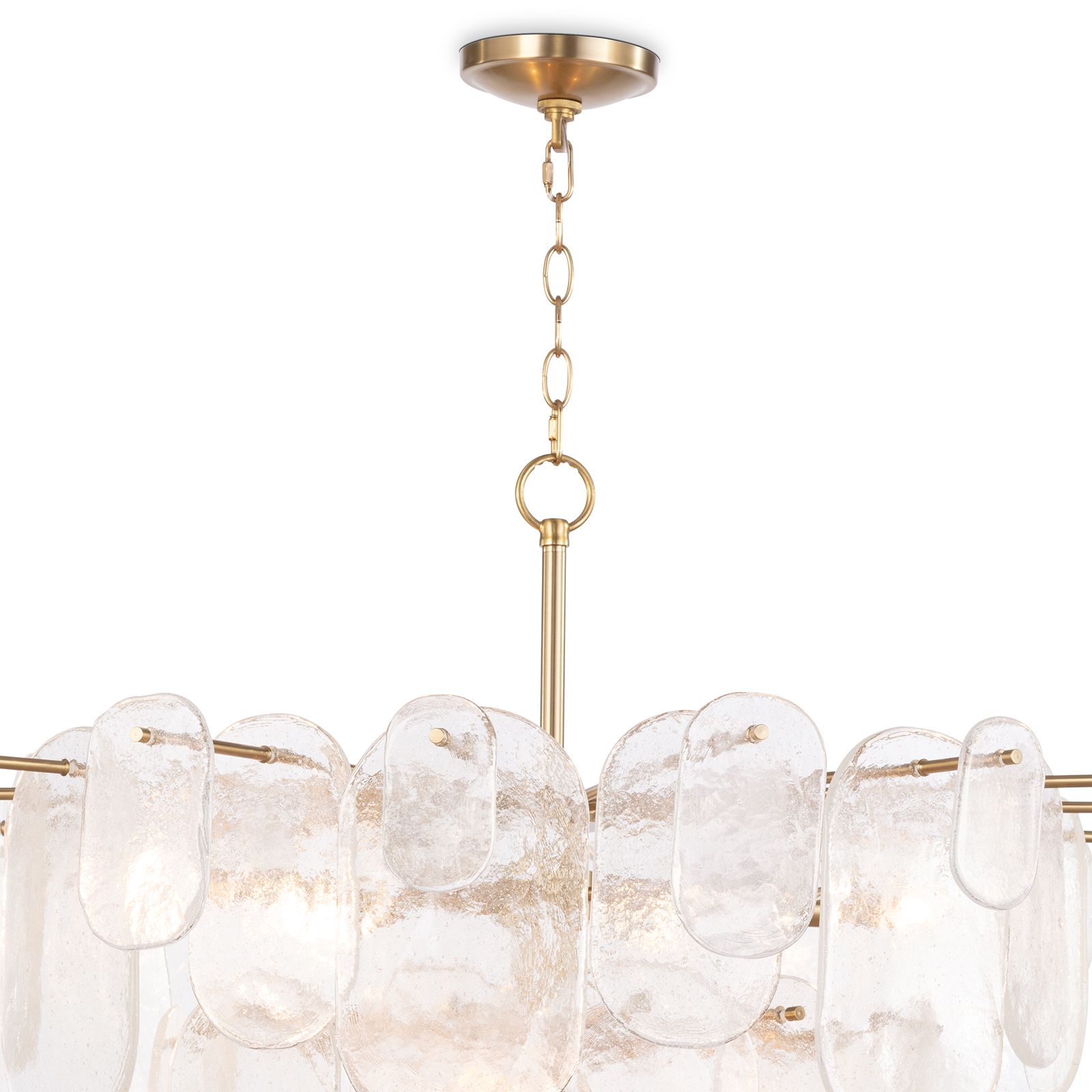 Image 2 Echo 37 1/2" Wide Natural Brass 10-Light Tiered Chandelier more views