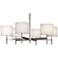 Echo 40" Wide 6-Light Stainless Steel Chandelier