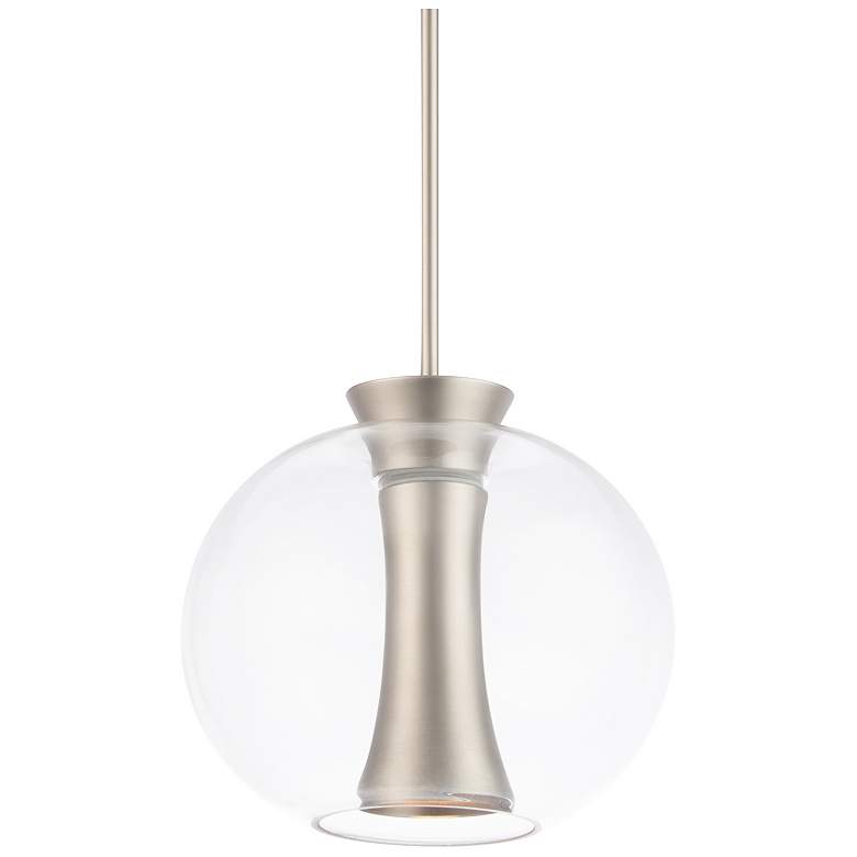 Image 1 Echo 8.5 inchH x 9.5 inchW 1-Light Mini Pendant in Brushed Nickel