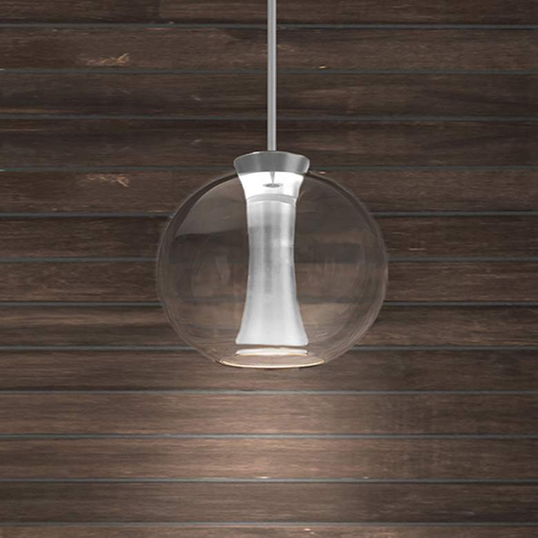 Image 1 Echo 8.5"H x 9.5"W 1-Light Mini Pendant in Brushed Nickel