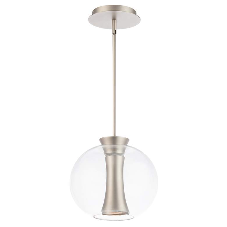 Image 3 Echo 8.5"H x 9.5"W 1-Light Mini Pendant in Brushed Nickel more views