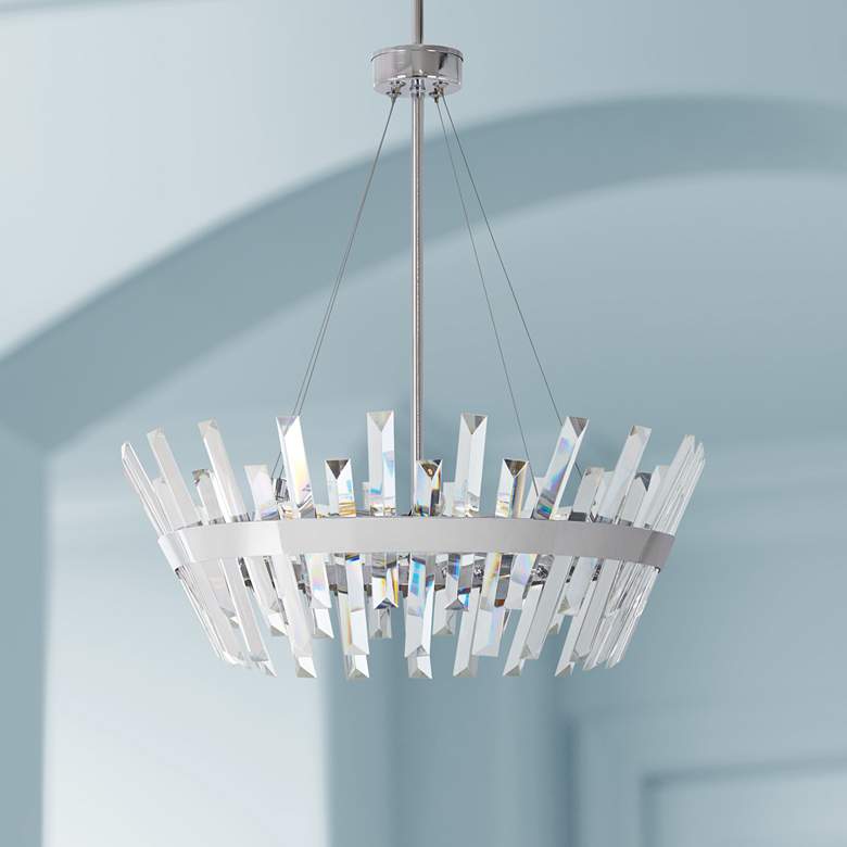 Image 1 Echo Radiance 19 1/2 inch Wide Chrome Pendant Light