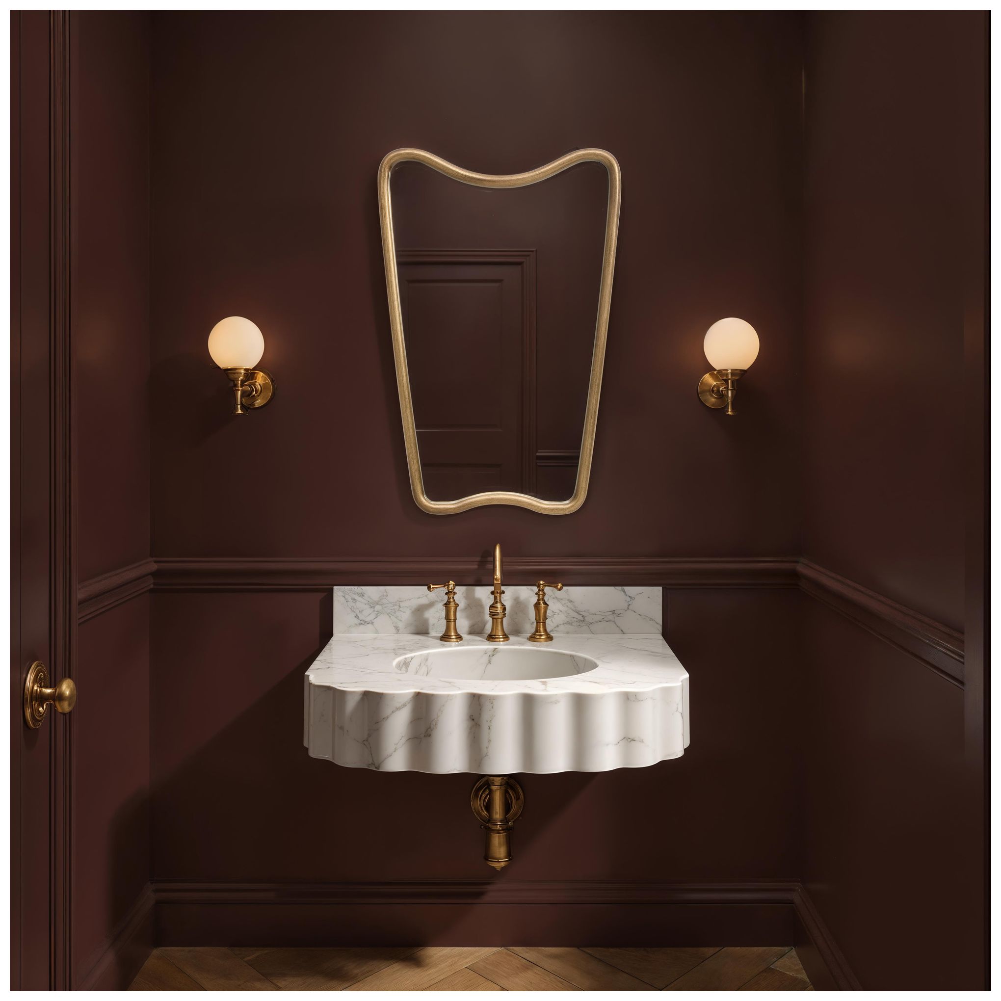 Image 2 Echoa 35.75" H x 23.75" W Wall Mirror, Gold-Bronze more views