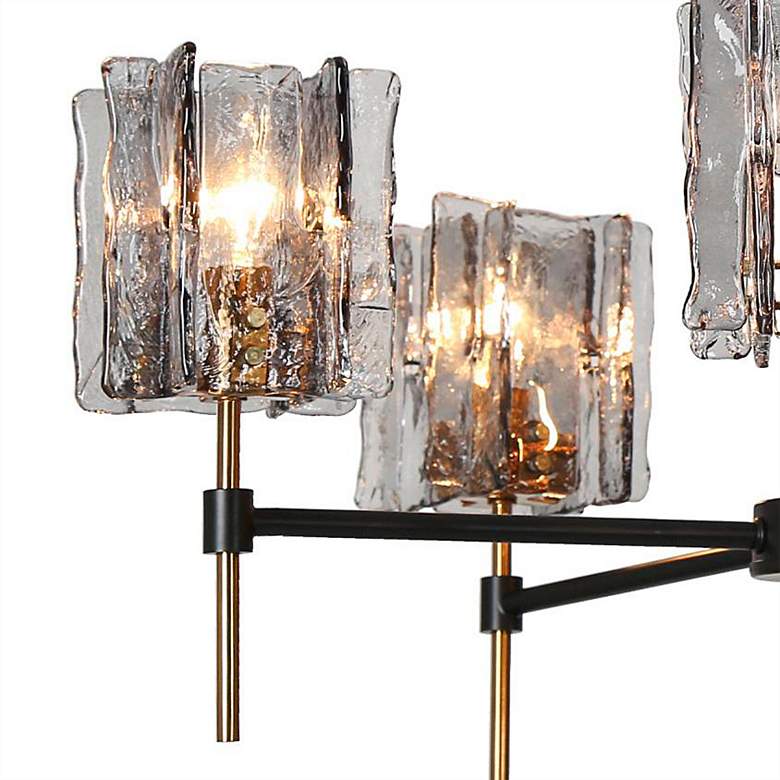 Image 3 Echonalyri 25" Wide Matte Black and Brass 5-Light Chandelier more views