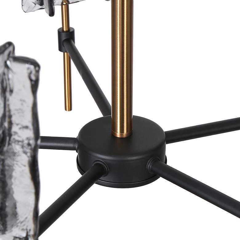 Image 5 Echonalyri 25" Wide Matte Black and Brass 5-Light Chandelier more views