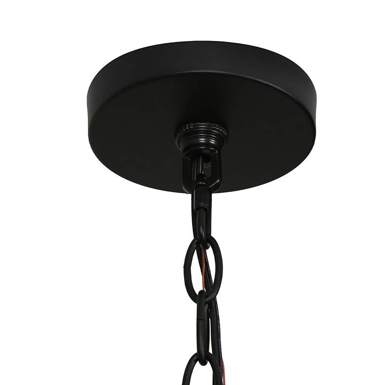 Image 7 Echonalyri 25" Wide Matte Black and Brass 5-Light Chandelier more views