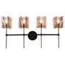1_Echonalyri 29 1/2"W Matte Black and Brass 4-Light Bath Light
