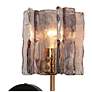 2_Echonalyri 29 1/2"W Matte Black and Brass 4-Light Bath Light more views