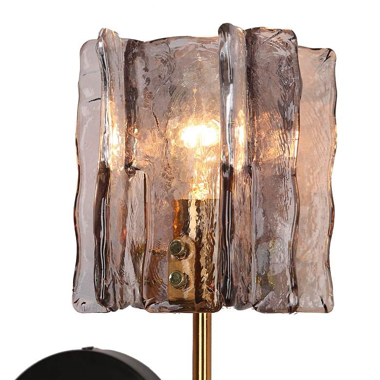Image 3 Echonalyri 29 1/2"W Matte Black and Brass 4-Light Bath Light more views