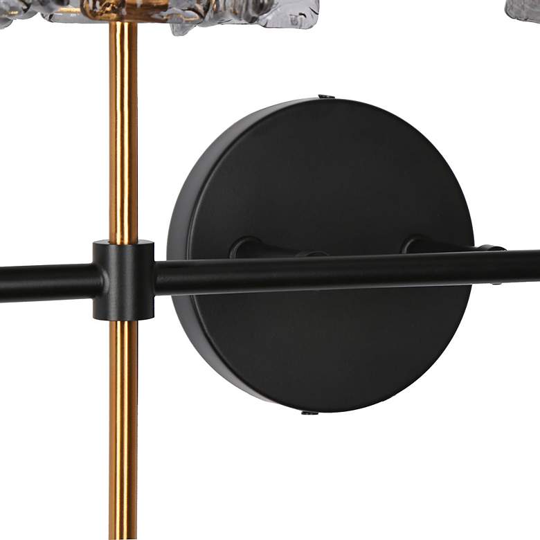 Image 4 Echonalyri 29 1/2"W Matte Black and Brass 4-Light Bath Light more views