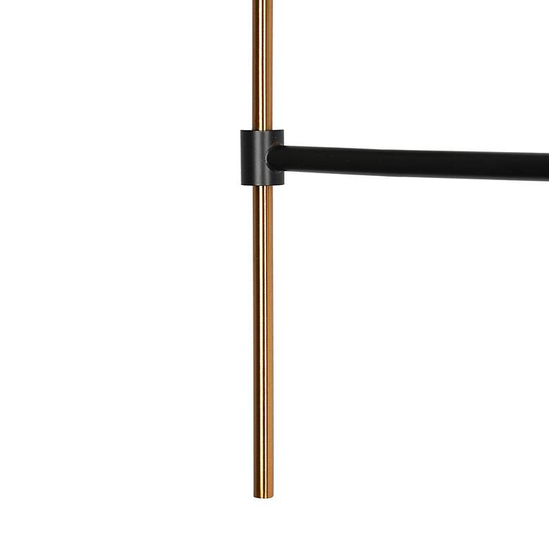 Image 5 Echonalyri 29 1/2"W Matte Black and Brass 4-Light Bath Light more views