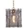 Echonalyri 4 3/4"W Plating Brass and Smoke Glass Mini Pendant