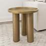 1_Eclat 18" Wide Industrial Brass End Table